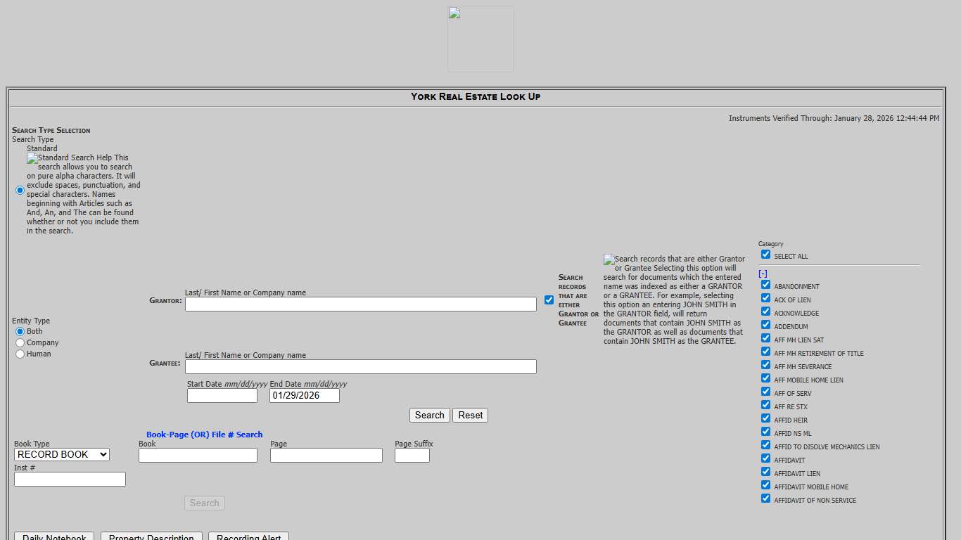York County Search Deeds